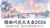 隅田川花火大会2026で駐車場や穴場を探すには？屋台の混雑を避けるコツとは？