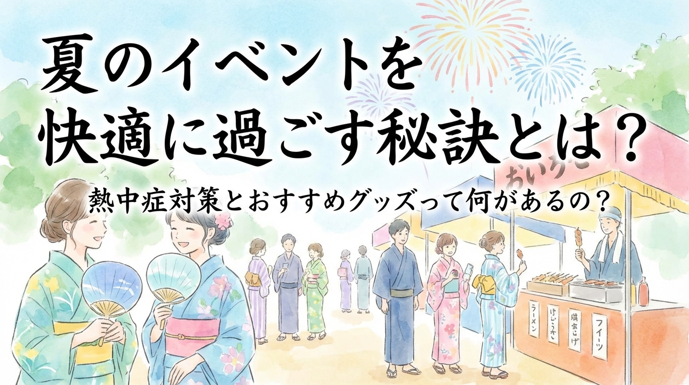 夏のイベントを快適に過ごす秘訣とは？熱中症対策とおすすめグッズって何があるの？