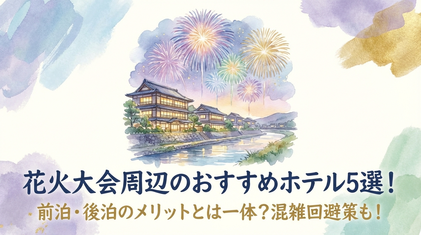 花火大会周辺のおすすめホテル5選！前泊・後泊のメリットとは一体？混雑回避策も！