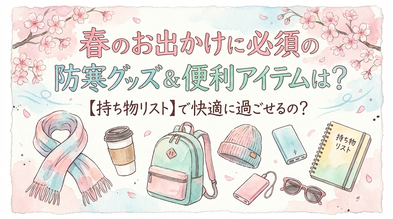 春のお出かけに必須の防寒グッズ＆便利アイテムは？【持ち物リスト】で快適に過ごせるの？