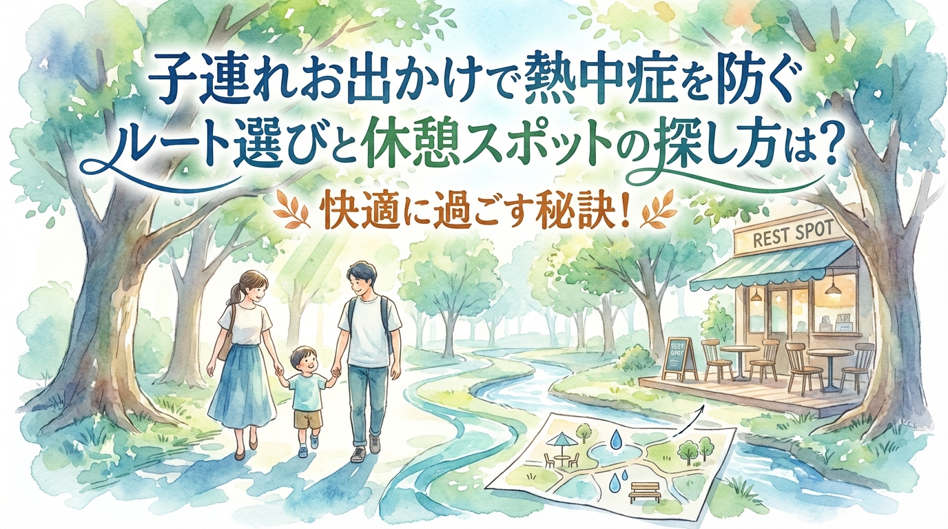 子連れお出かけで熱中症を防ぐルート選びと休憩スポットの探し方は？快適に過ごす秘訣！