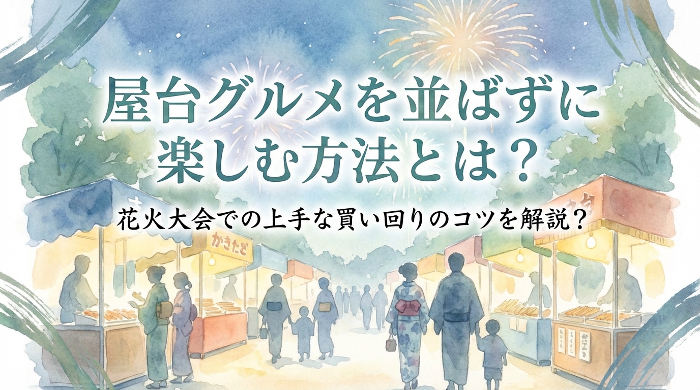 屋台グルメを並ばずに楽しむ方法とは？花火大会での上手な買い回りのコツを解説？
