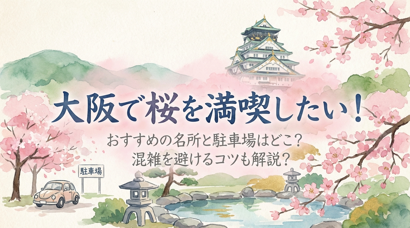 大阪で桜を満喫したい！おすすめの名所と駐車場はどこ？混雑を避けるコツも解説？