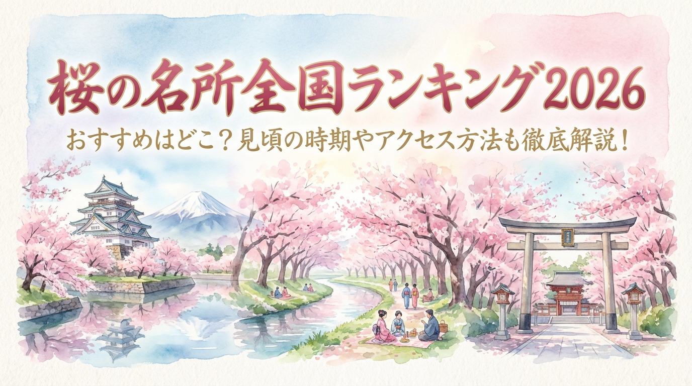 桜の名所全国ランキング2026のおすすめはどこ？見頃の時期やアクセス方法も徹底解説！