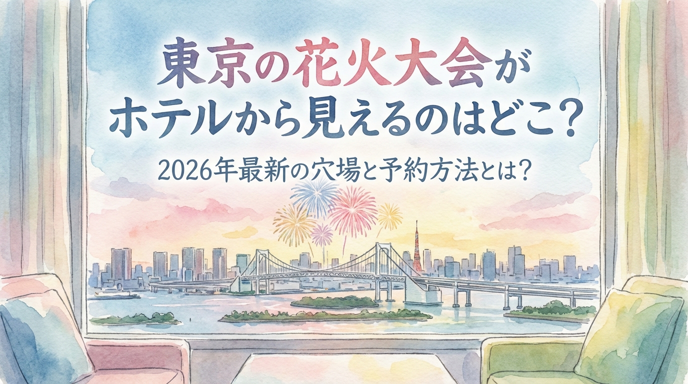 東京の花火大会がホテルから見えるのはどこ？2026年最新の穴場と予約方法とは？
