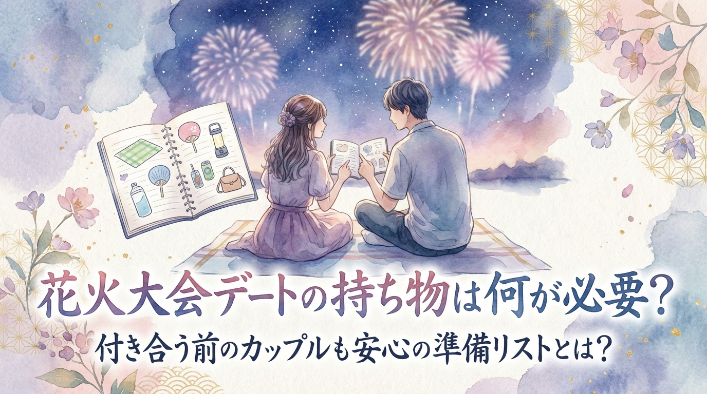 花火大会デートの持ち物は何が必要？付き合う前のカップルも安心の準備リストとは？