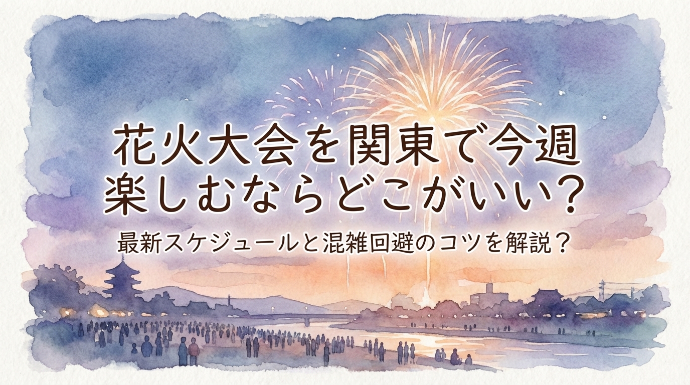 花火大会を関東で今週楽しむならどこがいい？最新スケジュールと混雑回避のコツを解説？