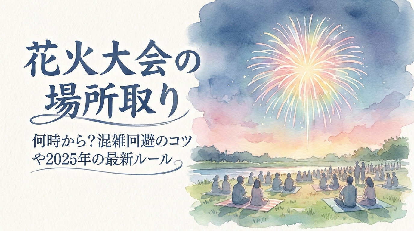 花火大会の場所取りは何時から始めるべき？混雑回避のコツや2025年の最新ルールも解説？
