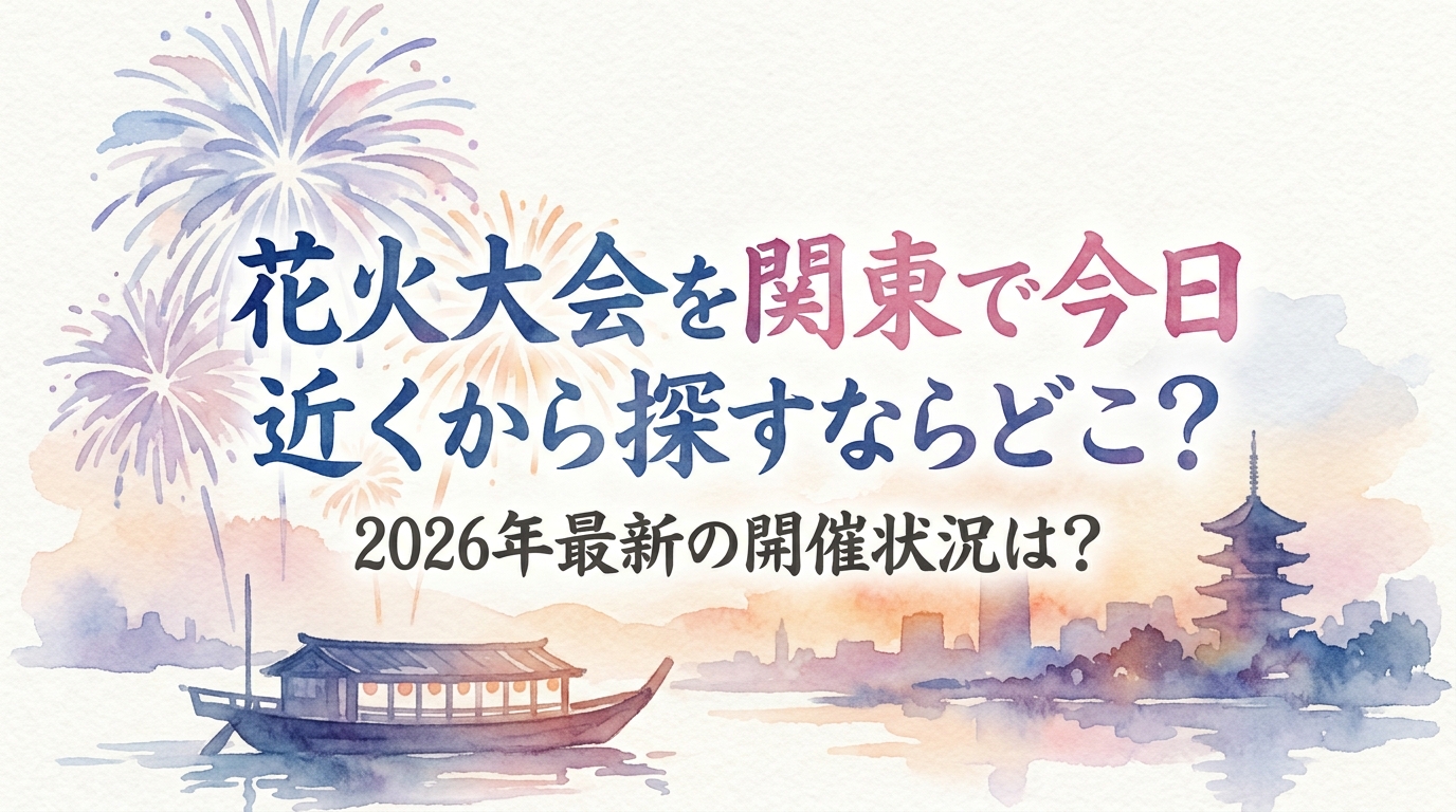 花火大会を関東で今日近くから探すならどこ？2026年最新の開催状況は？