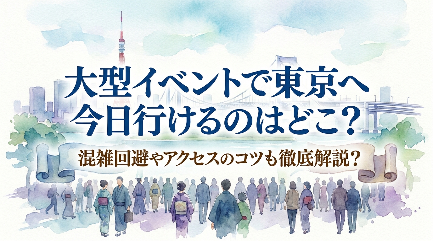 大型イベントで東京へ今日行けるのはどこ？混雑回避やアクセスのコツも徹底解説？