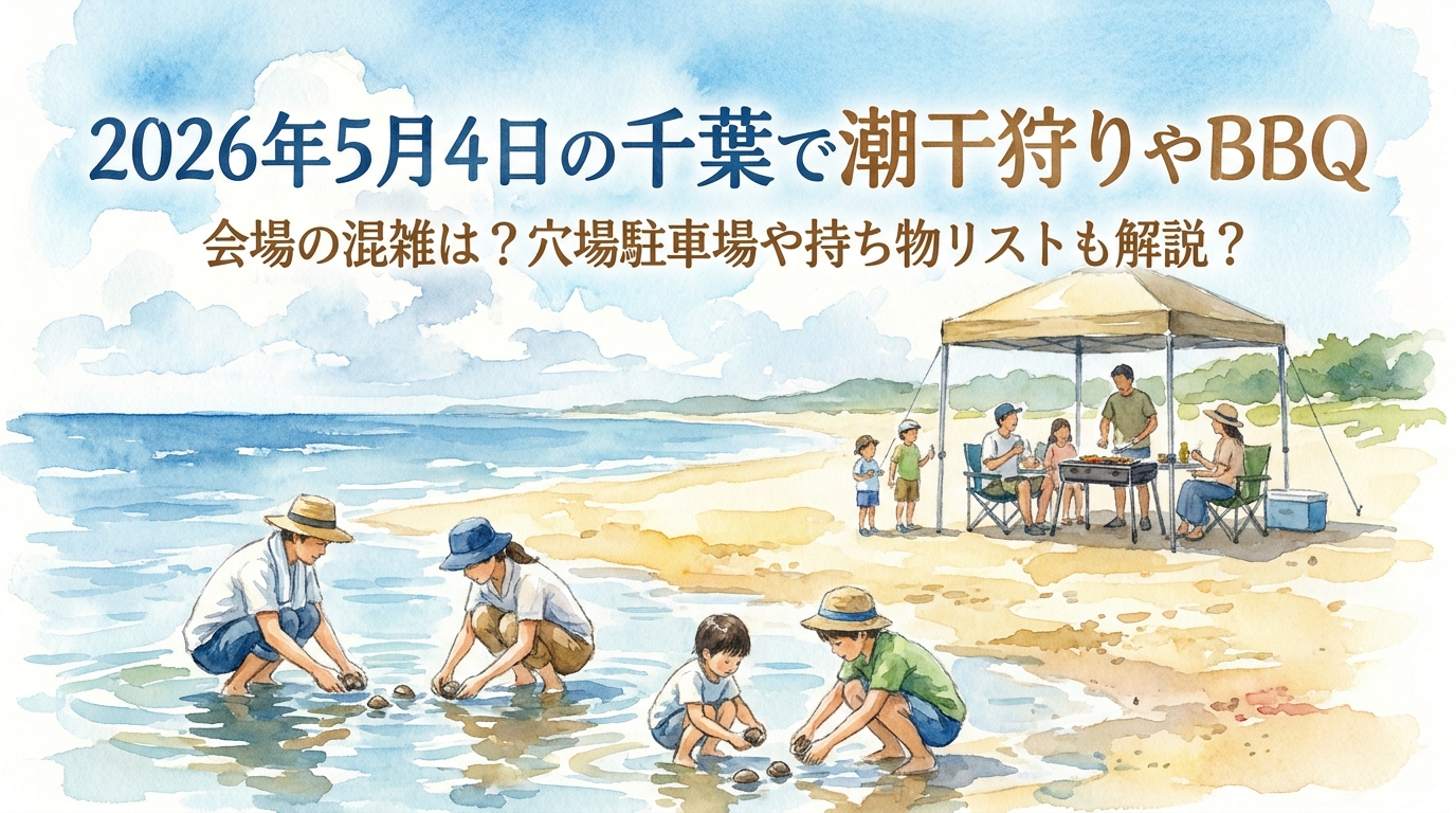 2026年5月4日の千葉で潮干狩りやBBQ会場の混雑は？穴場駐車場や持ち物リストも解説？
