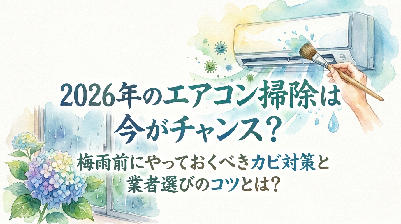 2026年のエアコン掃除は今がチャンス？梅雨前にやっておくべきカビ対策と業者選びのコツとは？