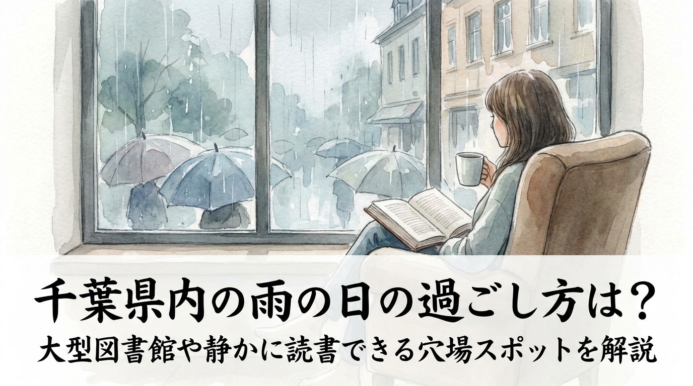 千葉県内の雨の日の過ごし方は?大型図書館や静かに読書できる穴場スポットを解説?