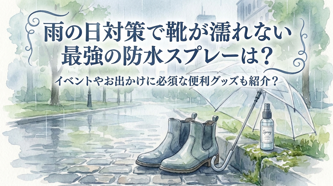 雨の日対策で靴が濡れない最強の防水スプレーは？イベントやお出かけに必須な便利グッズも紹介？