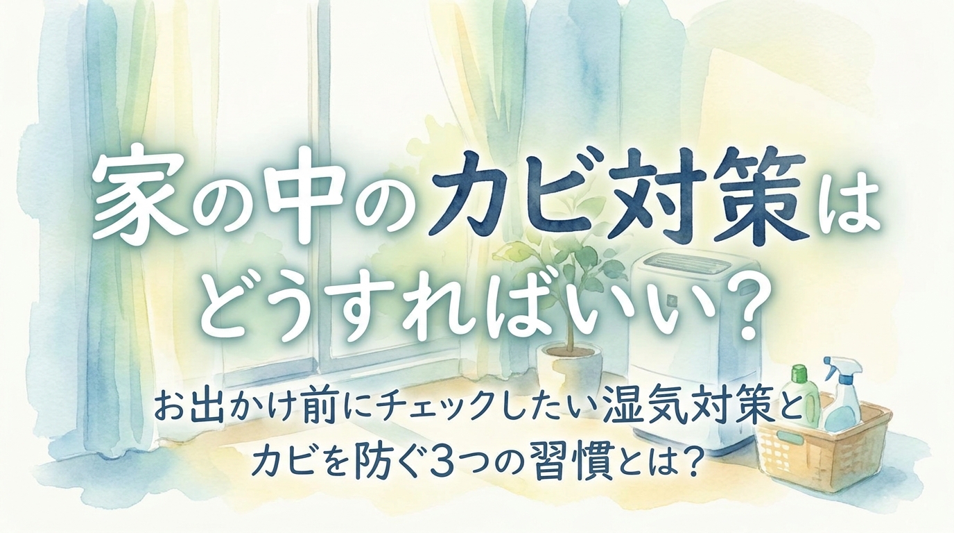家の中のカビ対策はどうすればいい？お出かけ前にチェックしたい湿気対策とカビを防ぐ3つの習慣とは？