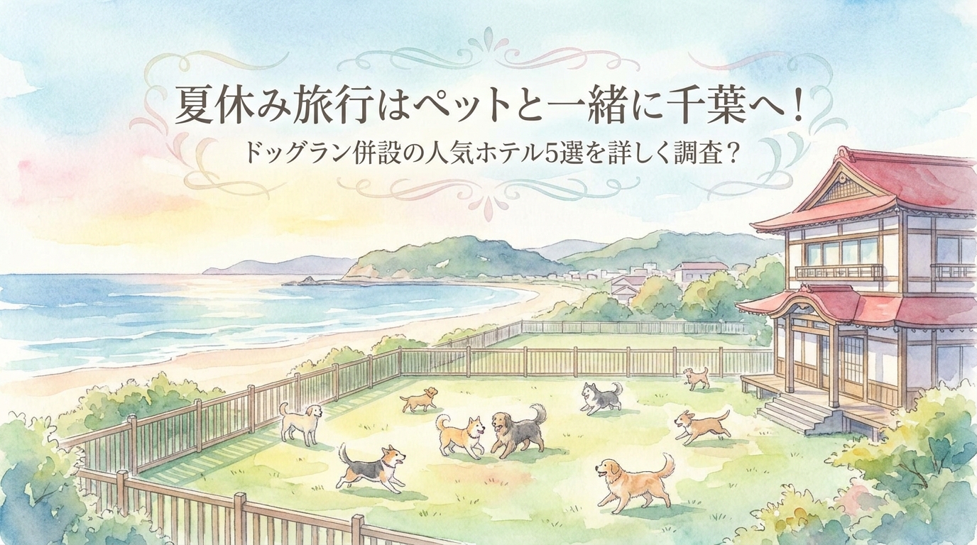 夏休み旅行はペットと一緒に千葉へ！ドッグラン併設の人気ホテル5選を詳しく調査？