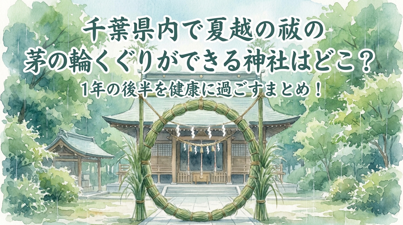 千葉県内で夏越の祓の茅の輪くぐりができる神社はどこ？1年の後半を健康に過ごすまとめ！